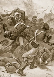 Inkerman : le 55e régiment (et Border) chargeant les Russes